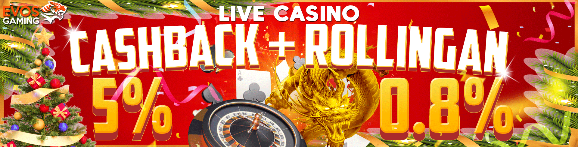 CASHBACK + ROLLINGAN LIVE CASINO