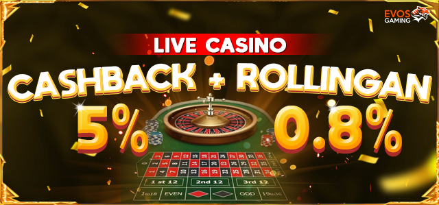 CASHBACK + ROLLINGAN LIVE CASINO